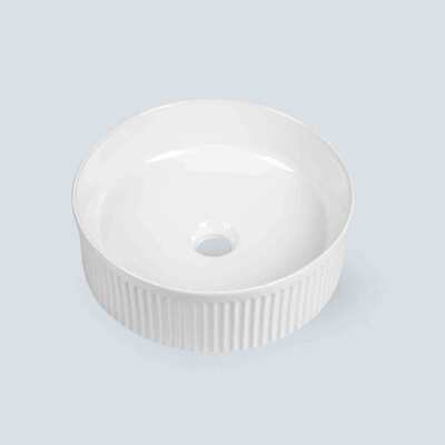 Easy Clean Round Ceramic Wash Basin White Basin Without Overflow Orin OR8413