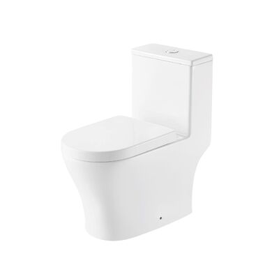 Good price PP One Piece White Toilet 370x695x735mm P Trap Commode For Bathroom online