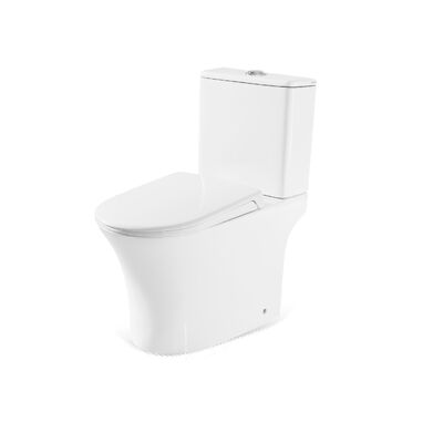 Buen precio WC de dos piezas de PP sin borde blanco 355x670x760mm para el baño en línea