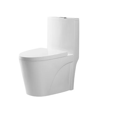 Good price White Single Piece Commode Dual Flush S Trap WC 390x670x770mm For Bathroom online