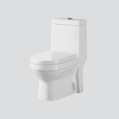 Хорошая цена Белый керамический унитаз цельный PP Туалет сантехника 370x700x800мм Orin ORA2109 онлайн