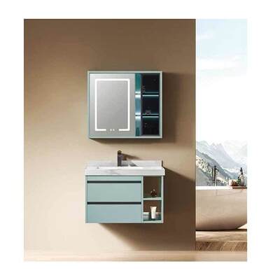 Good price Green Modern Bathroom Cabinet Moisture Resistant Stainless Steel Bathroom Cabinets online