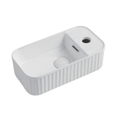 Good price Durable Ceramic Wash Basin Bathroom Vessel Sink White Rectangle online