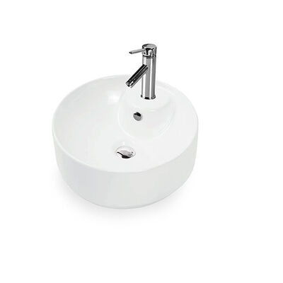 Good price Counter Top Ceramic Sink Basins Scratch Resistant Round Bathroom Sink White Orin OR8011 online